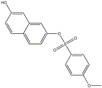 7-hydroxy-2-naphthyl 4-methoxybenzenesulfonate 结构式