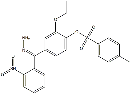 2-ethoxy-4-[2-(phenylsulfonyl)carbohydrazonoyl]phenyl 4-methylbenzenesulfonate 结构式