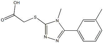 {[4-methyl-5-(3-methylphenyl)-4H-1,2,4-triazol-3-yl]sulfanyl}acetic acid 结构式