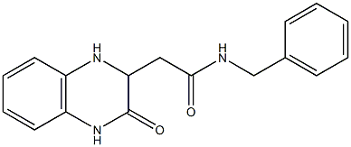 N-benzyl-2-(3-oxo-1,2,3,4-tetrahydro-2-quinoxalinyl)acetamide 结构式