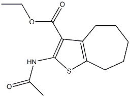 ethyl 2-(acetylamino)-5,6,7,8-tetrahydro-4H-cyclohepta[b]thiophene-3-carboxylate 结构式