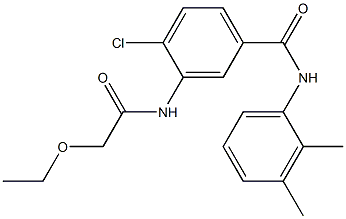 4-chloro-N-(2,3-dimethylphenyl)-3-[(ethoxyacetyl)amino]benzamide 结构式