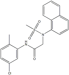 N-(5-chloro-2-methylphenyl)-2-[(methylsulfonyl)(1-naphthyl)amino]acetamide 结构式