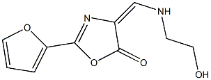 2-(2-furyl)-4-{[(2-hydroxyethyl)amino]methylene}-1,3-oxazol-5(4H)-one 结构式