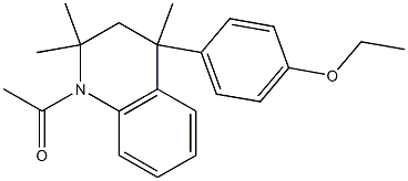1-acetyl-4-(4-ethoxyphenyl)-2,2,4-trimethyl-1,2,3,4-tetrahydroquinoline 结构式