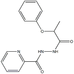 2-phenoxy-N'-(2-pyridinylcarbonyl)propanohydrazide 结构式