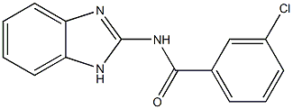 N-(1H-benzimidazol-2-yl)-3-chlorobenzamide 结构式