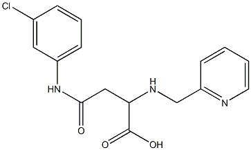 4-(3-chloroanilino)-4-oxo-2-[(2-pyridinylmethyl)amino]butanoic acid 结构式