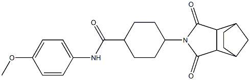 4-(3,5-dioxo-4-azatricyclo[5.2.1.0~2,6~]dec-4-yl)-N-(4-methoxyphenyl)cyclohexanecarboxamide 结构式