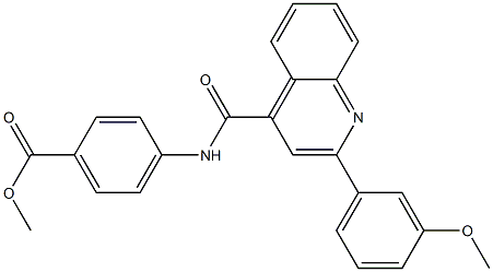 methyl 4-({[2-(3-methoxyphenyl)-4-quinolinyl]carbonyl}amino)benzoate 结构式
