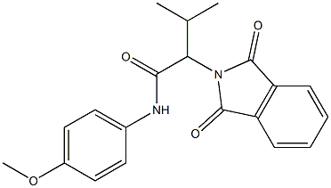 2-(1,3-dioxo-1,3-dihydro-2H-isoindol-2-yl)-N-(4-methoxyphenyl)-3-methylbutanamide 结构式