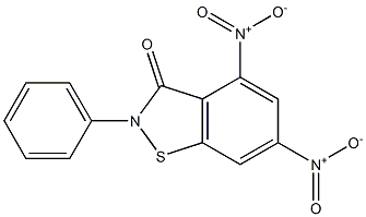 4,6-bisnitro-2-phenyl-1,2-benzisothiazol-3(2H)-one 结构式
