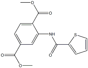 dimethyl 2-[(thien-2-ylcarbonyl)amino]benzene-1,4-dicarboxylate 结构式