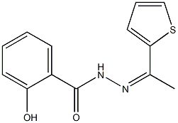 2-hydroxy-N'-[1-(2-thienyl)ethylidene]benzohydrazide 结构式