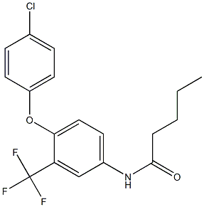 N-[4-(4-chlorophenoxy)-3-(trifluoromethyl)phenyl]pentanamide 结构式