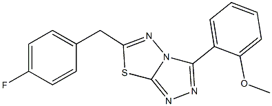 2-[6-(4-fluorobenzyl)[1,2,4]triazolo[3,4-b][1,3,4]thiadiazol-3-yl]phenyl methyl ether 结构式