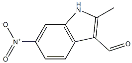 6-nitro-2-methyl-1H-indole-3-carbaldehyde 结构式