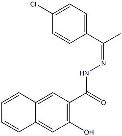 N'-[1-(4-chlorophenyl)ethylidene]-3-hydroxy-2-naphthohydrazide 结构式