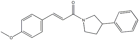 methyl 4-[3-oxo-3-(3-phenyl-1-pyrrolidinyl)-1-propenyl]phenyl ether 结构式