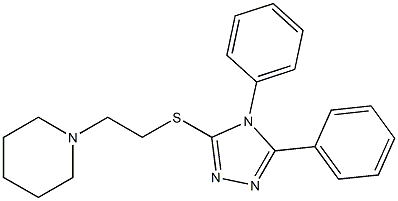 4,5-diphenyl-4H-1,2,4-triazol-3-yl 2-(1-piperidinyl)ethyl sulfide 结构式