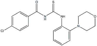 N-(4-chlorobenzoyl)-N'-(2-morpholin-4-ylphenyl)thiourea 结构式