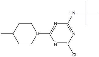 N-(tert-butyl)-N-[4-chloro-6-(4-methyl-1-piperidinyl)-1,3,5-triazin-2-yl]amine 结构式