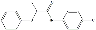 N-(4-chlorophenyl)-2-(phenylsulfanyl)propanamide 结构式