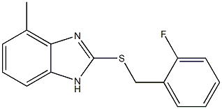 2-fluorobenzyl 4-methyl-1H-benzimidazol-2-yl sulfide 结构式