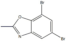 5,7-dibromo-2-methyl-1,3-benzoxazole 结构式