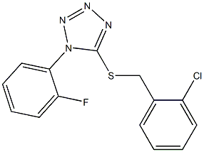 2-chlorobenzyl 1-(2-fluorophenyl)-1H-tetraazol-5-yl sulfide 结构式