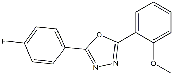 2-[5-(4-fluorophenyl)-1,3,4-oxadiazol-2-yl]phenyl methyl ether 结构式