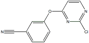 3-[(2-chloro-4-pyrimidinyl)oxy]benzonitrile 结构式