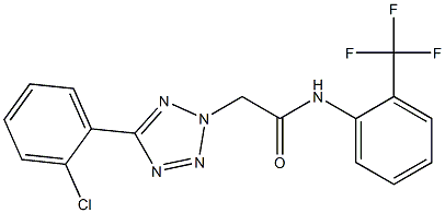 2-[5-(2-chlorophenyl)-2H-tetraazol-2-yl]-N-[2-(trifluoromethyl)phenyl]acetamide 结构式