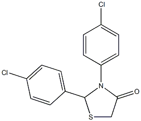 2,3-bis(4-chlorophenyl)-1,3-thiazolidin-4-one 结构式