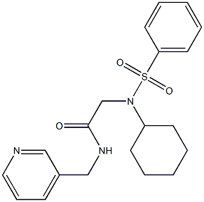 2-[cyclohexyl(phenylsulfonyl)amino]-N-(3-pyridinylmethyl)acetamide 结构式
