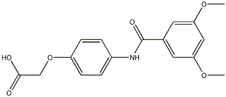 {4-[(3,5-dimethoxybenzoyl)amino]phenoxy}acetic acid 结构式