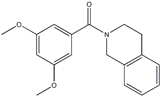 2-(3,5-dimethoxybenzoyl)-1,2,3,4-tetrahydroisoquinoline 结构式