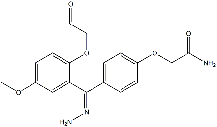 2-(4-{2-[(4-methoxyphenoxy)acetyl]carbohydrazonoyl}phenoxy)acetamide 结构式