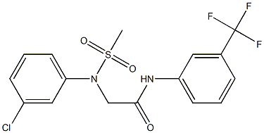 2-[3-chloro(methylsulfonyl)anilino]-N-[3-(trifluoromethyl)phenyl]acetamide 结构式