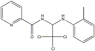 N-[2,2,2-trichloro-1-(2-toluidino)ethyl]-2-pyridinecarboxamide 结构式