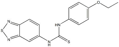 N-(2,1,3-benzothiadiazol-5-yl)-N'-(4-ethoxyphenyl)thiourea 结构式