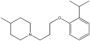 1-[3-(2-isopropylphenoxy)propyl]-4-methylpiperidine 结构式