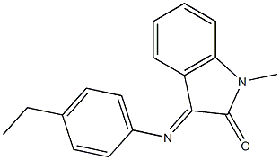 3-[(4-ethylphenyl)imino]-1-methyl-1,3-dihydro-2H-indol-2-one 结构式