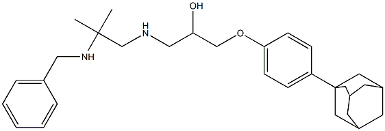 1-[4-(1-adamantyl)phenoxy]-3-{[2-(benzylamino)-2-methylpropyl]amino}-2-propanol 结构式