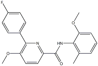 6-(4-fluorophenyl)-5-methoxy-N-(2-methoxy-6-methylphenyl)-2-pyridinecarboxamide 结构式