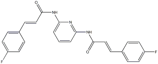 3-(4-fluorophenyl)-N-(6-{[3-(4-fluorophenyl)acryloyl]amino}-2-pyridinyl)acrylamide 结构式