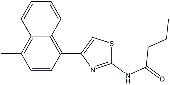 N-[4-(4-methyl-1-naphthyl)-1,3-thiazol-2-yl]butanamide 结构式