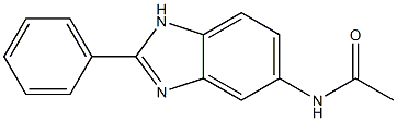 N-(2-phenyl-1H-benzimidazol-5-yl)acetamide 结构式