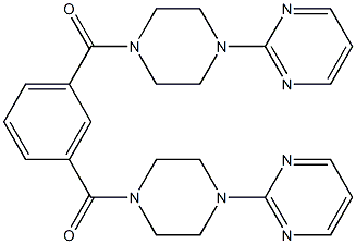 2-[4-(3-{[4-(2-pyrimidinyl)-1-piperazinyl]carbonyl}benzoyl)-1-piperazinyl]pyrimidine 结构式