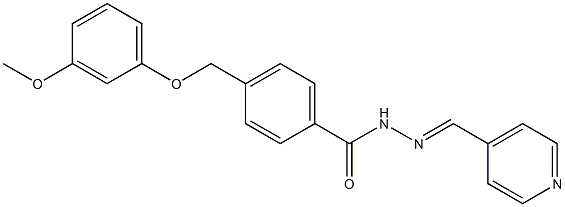 4-[(3-methoxyphenoxy)methyl]-N'-(4-pyridinylmethylene)benzohydrazide 结构式